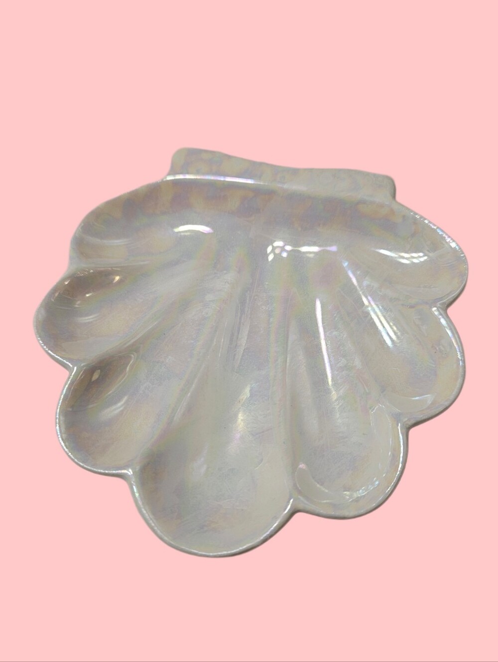 Iridescent Shell Shaped Trinket Dish